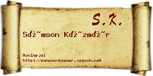 Sámson Kázmér névjegykártya